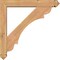 Ekena Millwork Olympic Arts and Crafts Smooth Bracket w/ Offset Brace, Western Red Cedar, 5 1/2"W x 32"D x 32"H BKT0604X32X32OLY03SWR - alternate 4